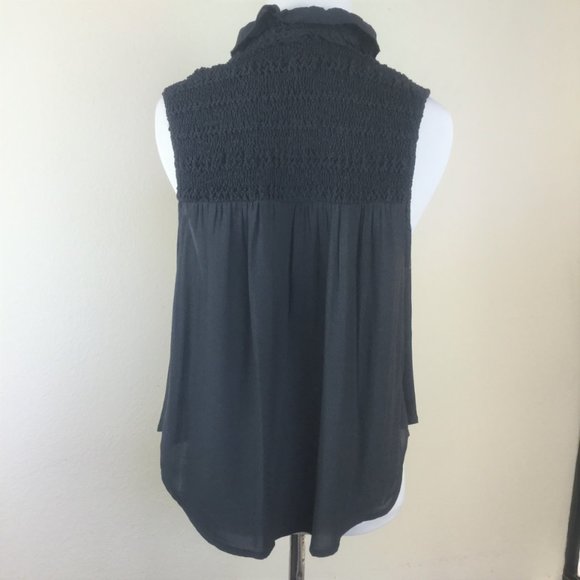Free People Black Ruffle Me Up Top xs - Picture 7 of 10